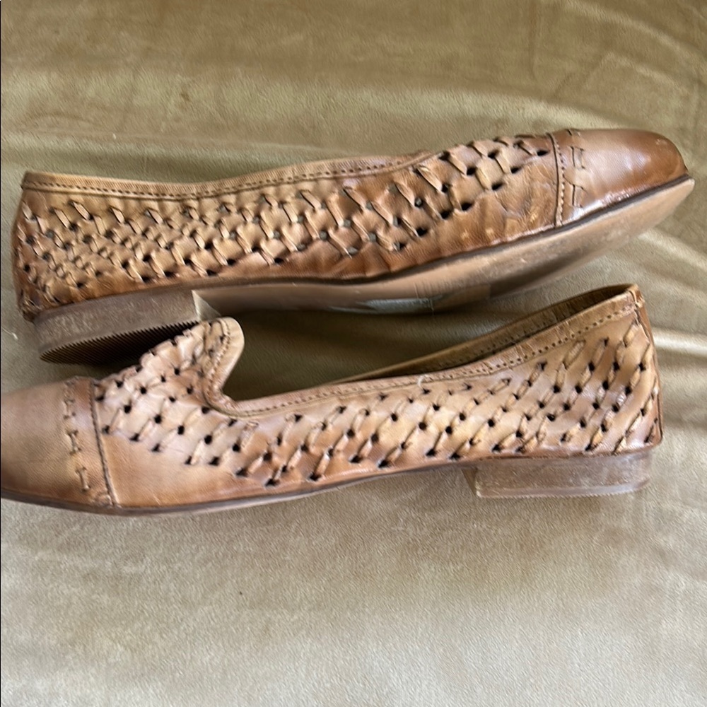 Leather Woven Flats - Picture 5 of 8